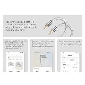 tanchjim cable x イヤホンケーブル 2Pin Tanchjim-wire xアップグレードイヤホンケーブル、銀銅合金